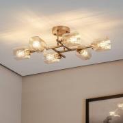 Kattovalaisin Horia antiikkikulta/amber 80x40 cm lasi/metalli 6-valais...