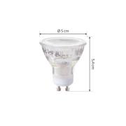 Arcchio LED-lamppu GU10 2.5W 4000K 450lm lasisarja, 5 kpl