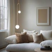 Riippuvalaisin AV-1897-2BSA 2 lasipalloa, kulta