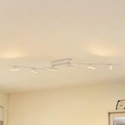 Lindby LED-kohdevalaisin Eldrin, valkoinen, 6-valo, valonauhat