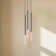 Euluna Thalassa riippuvalaisin 3-lamppuinen G9 musta/kupari pyöreä