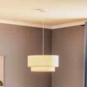 Boho riippuvalaisin, kaksoisvarjostin, beige