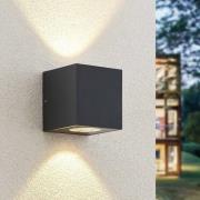 Arcchio LED-ulkoseinävalaisin Tassnim, 12 cm, antrasiitti, IP65