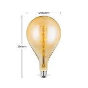 Lucande-LED-lamppu E27 A160 4W 2700 K meripihka