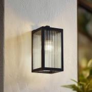 Lindby ulkoseinävalaisin Bolgar, musta, metalli, lasi, 15 cm