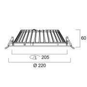 Sylvania LED-alasvalo Insaver Slim, Ø 20,5 cm, 840, DALI