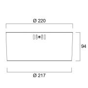 Sylvania LED-alasvalo Insaver Slim, valkoinen, Ø 22 cm, 840