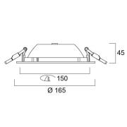 Sylvania LED uppoasennusvalaisin Start, IP54, 830, Ø 15 cm, DALI
