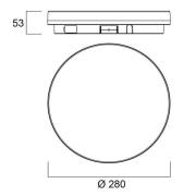 Sylvania Start Surface Slim kattovalaisin, Ø28cm, tunnistin, IP54