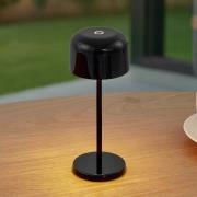 Lucande LED-akkukäyttöinen pöytävalaisin Quill, musta, CCT, himmennett...