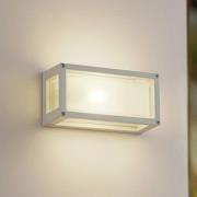 Lucande ulkoseinälamppu Aurelien, valkoinen, lasi, 12,5 cm, IP54