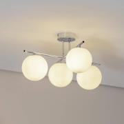 Aurora kattovalaisin, kromi, Ø 50 cm, 4-lamppuinen, lasi, E14
