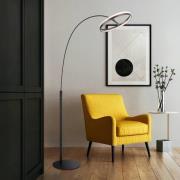 Della LED-lattiavalo, korkeus 190 cm, musta/tummanharmaa, metallia