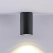Alasvalo CAN, musta, IP44, Ø 6 cm, metalli, GU10