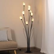 Lattiavalaisin Gloriosa, musta, lasi, 9-lamppuinen