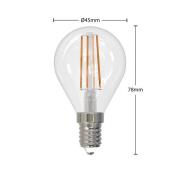 LED-filamenttilamppu E14 4W 2700K pisara him. 5x