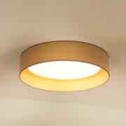 LED-kattovalaisin Plafond, sametti, beige/kulta, kangas, Ø 45 cm,3-por...