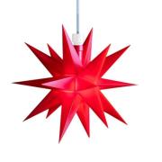 STERNTALER LED-tähti, punainen, 18-piikkinen, Ø 16 cm, IP44-paristo