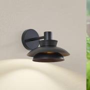 Lucande ulkoseinävalaisin Thais, musta, metalli, Ø 25 cm