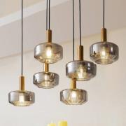 Lindby Riippuvalaisin Hildur, 6-valo, savunharmaa, lasi