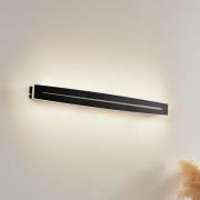 Lindby LED-kattovalaisin Benario, musta, alumiini, 80 cm