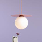 Riippuvalo Loop  L, korallipunainen, lasipallo opaali, metalli