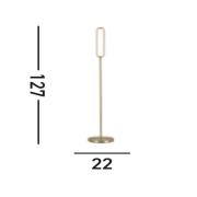 LED-lattiavalaisin Mod, messinginvärinen, 3-vaiheisesti himmennettävä,...
