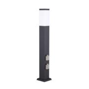 Seinävalaisin 400166140, korkeus 80cm, V2A, antrasiitti, 2 pistorasiaa