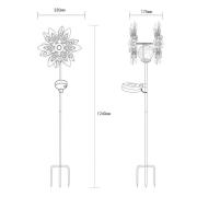 LED-aurinkovalaisin 36578S, maapiikki, hopea/musta, metallia