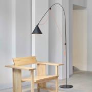 midgard LED-lattiavalaisin AYNO L, musta/oranssi 4 000 K 166 cm
