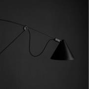 midgard LED-seinävalaisin AYNO L, musta/musta 2 700 K 130 cm