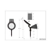 LED-aurinkokohdevalaisin Festival, musta matta, RGB, anturi