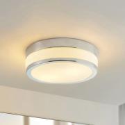 Lindby kattovalaisin Flavi, Ø 28 cm, kromi, lasi, IP44, E27