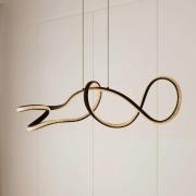 Lucande LED-riippuvalaisin Rodado, musta, 110 cm, alumiinia