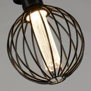 LED-dekolamppu Globe E27 4,5W 2.700K musta metallijouset