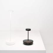 Zafferano LED ladattava pöytävalaisin Swap mini, musta, 15 cm IP65