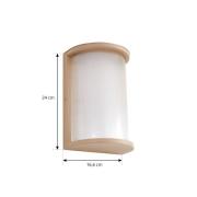 Lindby LED-ulkoseinävalaisin Calvik, beige, uurrettu, IP44
