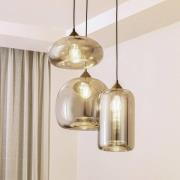 Lindby Marla-riippuvalaisin, pyöreä, lasi, savuharmaa, 50 cm