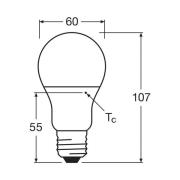 OSRAM LED-lamppu opaali E27 8.5W 827 3-pack 3-pack