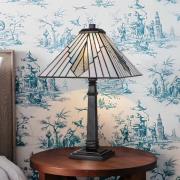 Alderley pöytävalaisin, 30 cm x 30 cm, Tiffany-tyyli, pronssi