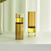 HÜBSCH Astro teevalaisinkannatin, ruskea/keltainen, kristallilasi, 15 ...