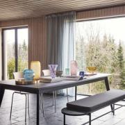 HÜBSCH Karkkimaljakko, 2 kpl, vaaleanpunainen, lasi, korkeus 18 + 26 c...