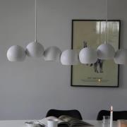 Cupolo riippuvalaisin, valkoinen, rauta, pituus 101 cm, 7 valoa