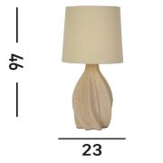 Twist pöytävalaisin, beige, korkeus 46 cm, tekstiili/keraaminen