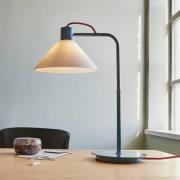 HÜBSCH Spot pöytävalaisin, sininen, valkoinen, lasi, rauta, E27