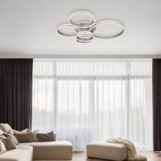 Rubio LED-kattovalaisin, pituus 114 cm, harmaa, CCT, 5 valoa