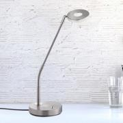 LED-pöytävalaisin Dent, nikkeli/kromi, 60 cm, metalli, CCT 1-valo.