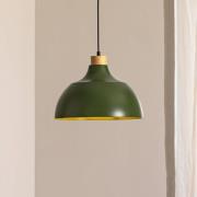 Envostar Kaitt-riippuvalaisin, tummanvihreä, Ø 34 cm, puiset yksityisk...