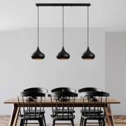 Riippuvalaisin Muba, musta, pituus 120 cm, metalli