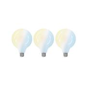 LUUMR Smart LED-lamppu 3kpl E27 G125 7W CCT matta Tuya